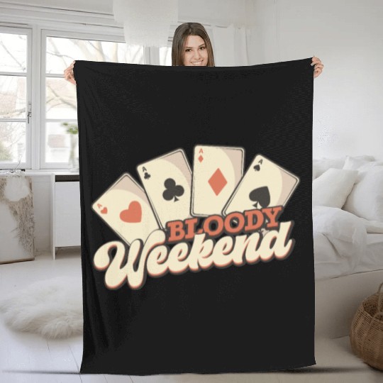 Poker Casino Poker Player Gambling Roulette Fleece Blankets
