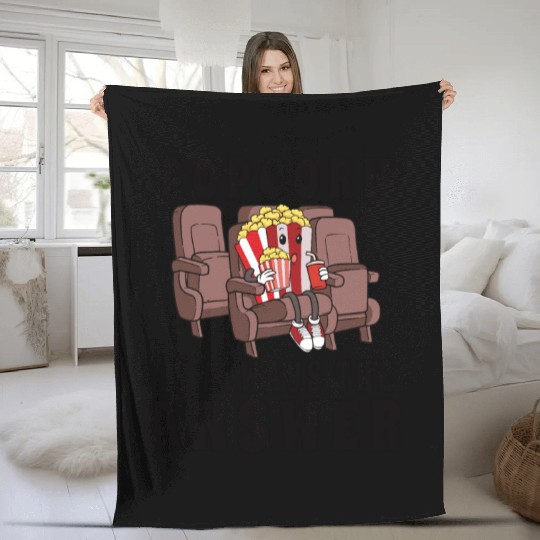 Movie Watching Cinema Popcorn Binge Watching Fleece Blankets