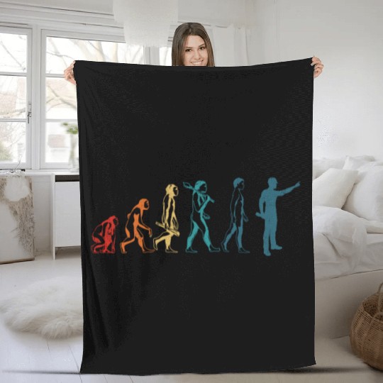 Funny Engineer Evolution Mechanical Engineering Fleece Blankets