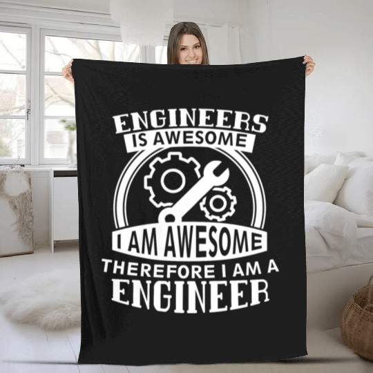 Engineers Is Awesome Science Architect Engineering Fleece Blankets