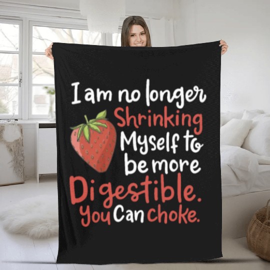 Gardening Strawberry Food Pun Fleece Blankets