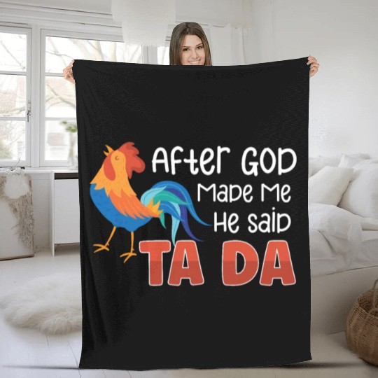 Chicken Farmer Gift Funny Chickens Country Farm Fleece Blankets