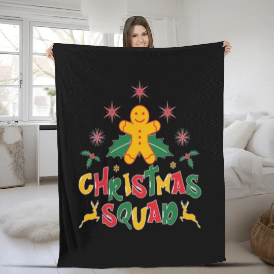 Christmas squad. Fleece Blankets