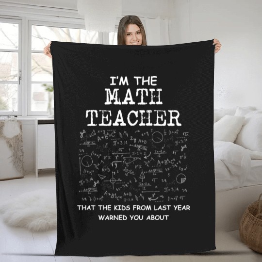 Math Teacher Unicorn Fleece Blankets