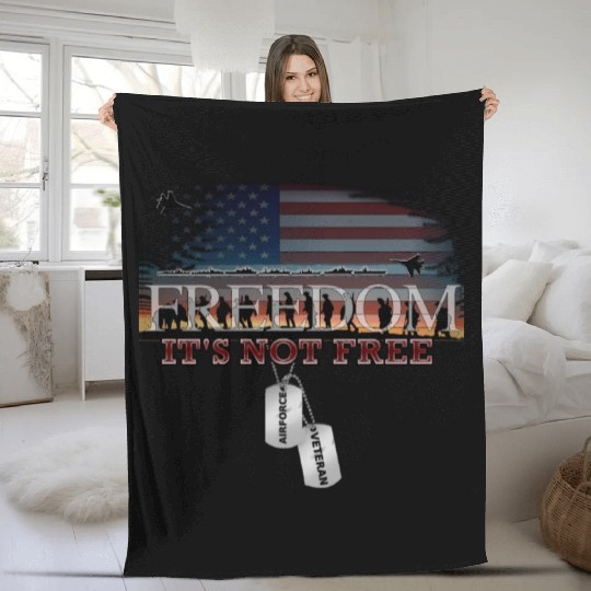 Airforce Veteran Freedom isn't Free Fleece Blankets