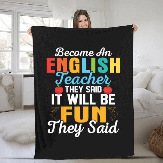 Become An English Teacher Language Grammar Fleece Blankets