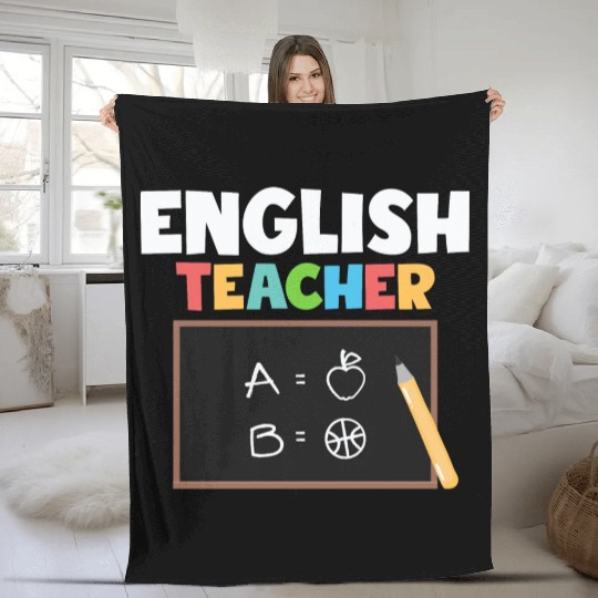 English Teacher Language Grammar Fleece Blankets
