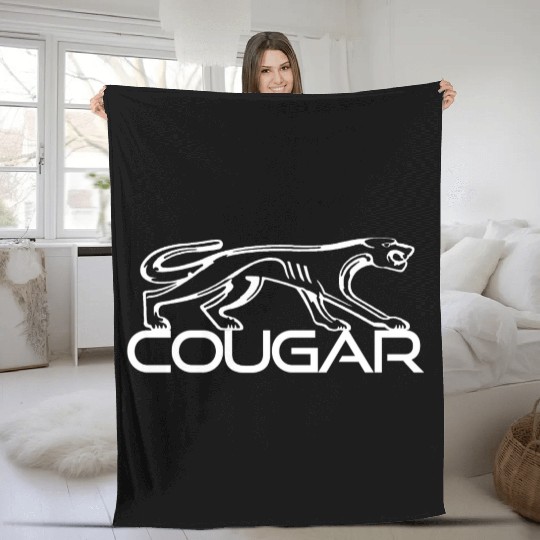 Cougar American Mountain Lion Fleece Blankets