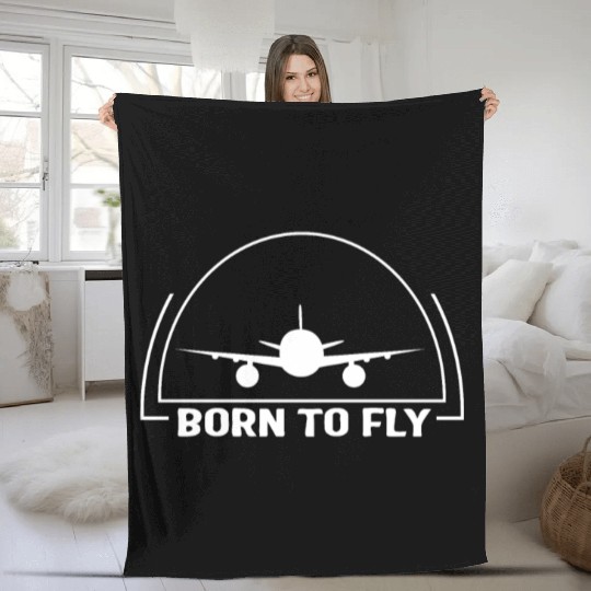 Pilot Fleece Blankets, Born To Fly Traffic Controller