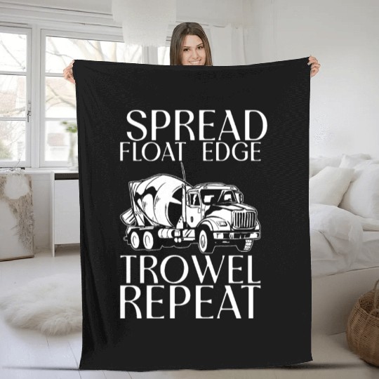 Spread Float Edge Trowel Repeat 4 Fleece Blankets