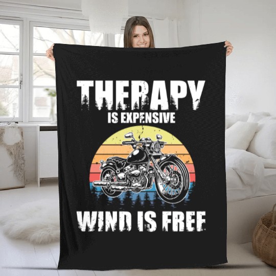 Hilarious Expensive Wind Is Free Big Bike Fleece Blankets