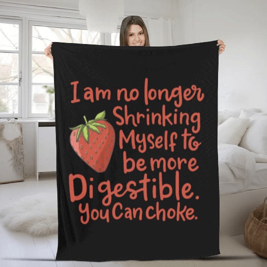 Gardening Strawberry Food Pun Fleece Blankets