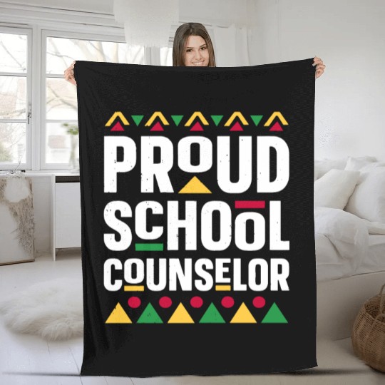 Proud School Counselor For School Counselors Fleece Blankets