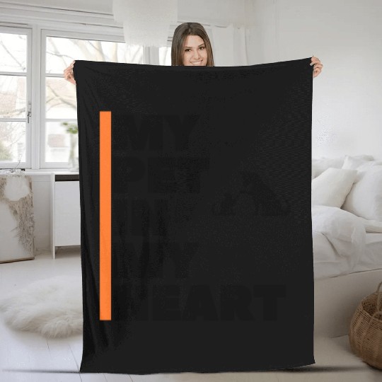 My Pet In My Heart I Heart My Pet ...Pets Lover Fleece Blankets