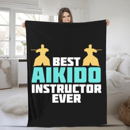 Aikido Instructor Japan Taekwondo Karate Martial Fleece Blankets