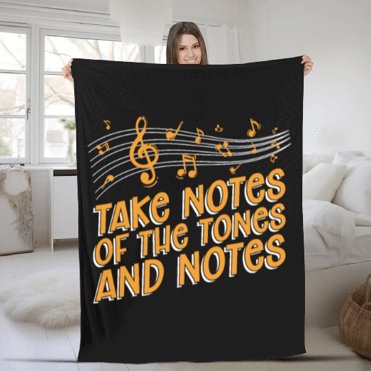 Music Teacher Notes Fleece Blankets