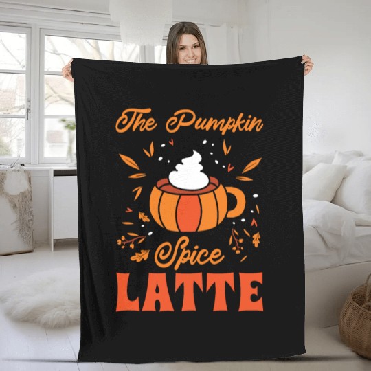 Pumpkin Spice Latte Halloween Coffee Lover Tarot Fleece Blankets