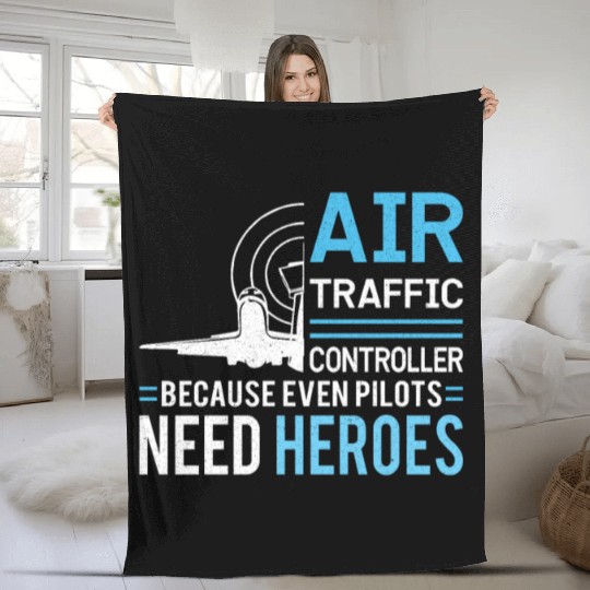 Air Traffic Controller Aircraft Flight Service Fleece Blankets