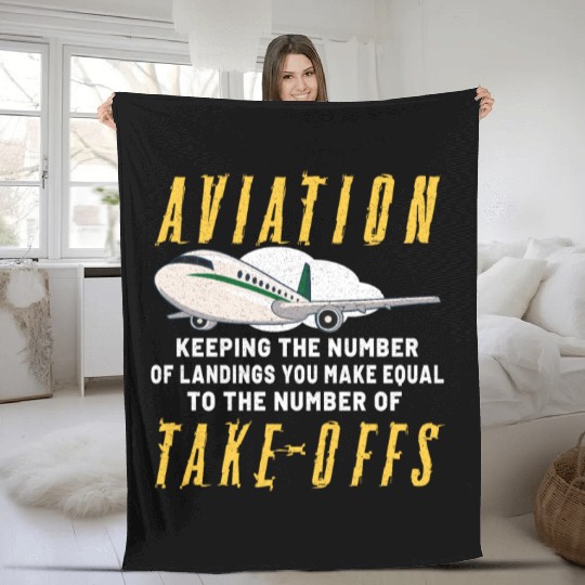 Pilot Aviation Airplane Airline Future Pilots Fleece Blankets