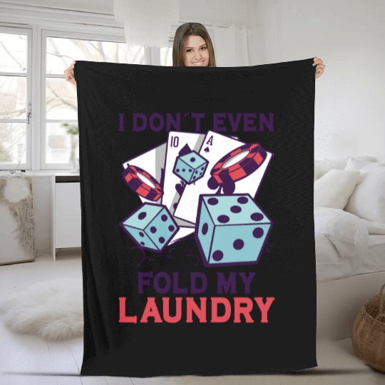 Poker Casino Poker Player Gambling Roulette Gift Fleece Blankets