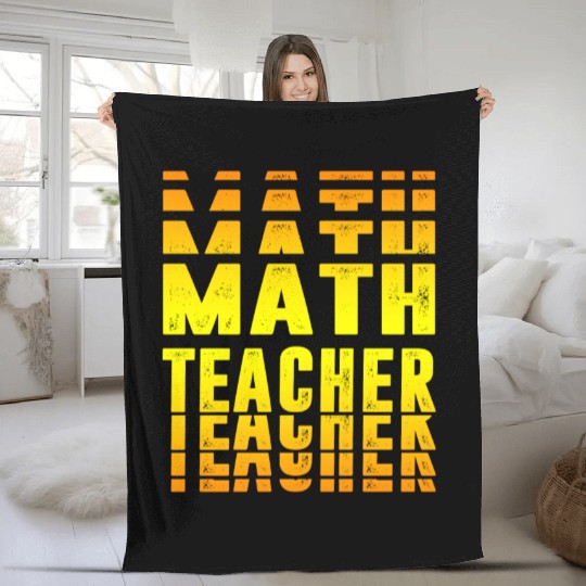 Math teacher design Fleece Blankets