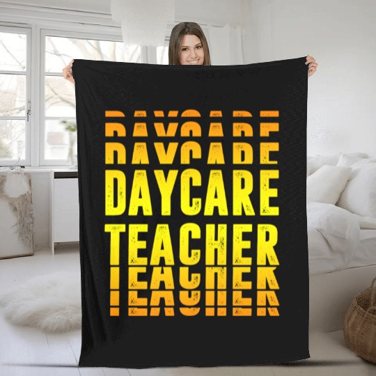 Daycare Teacher Design Fleece Blankets