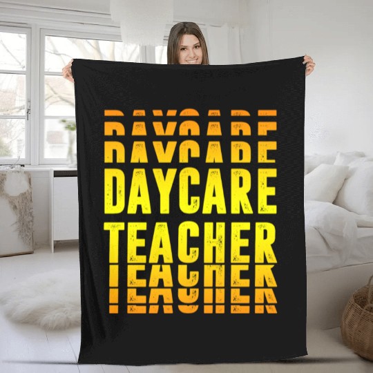 Daycare Teacher Design Fleece Blankets