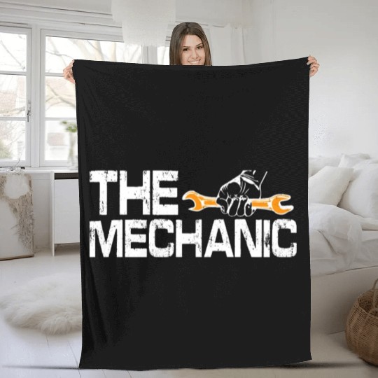 Dad Car Guy Garage Father's Day Funny Car Mechanic Fleece Blankets