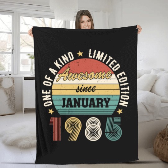 Awesome Since January 1985 Limited Edition Fleece Blankets