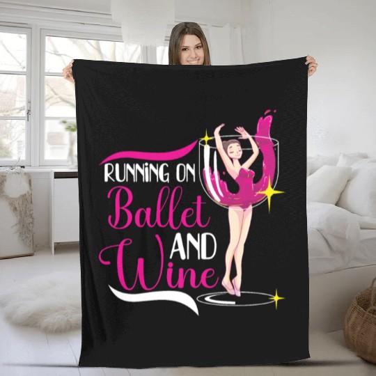 Ballet Ballerina Dance Dancer Dancing Ballet Gift Fleece Blankets