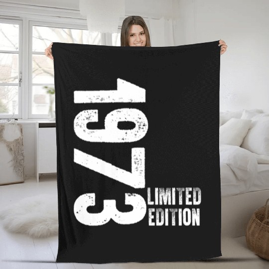 50 Years Vintage 1973 Retro 50th Birthday Fleece Blankets
