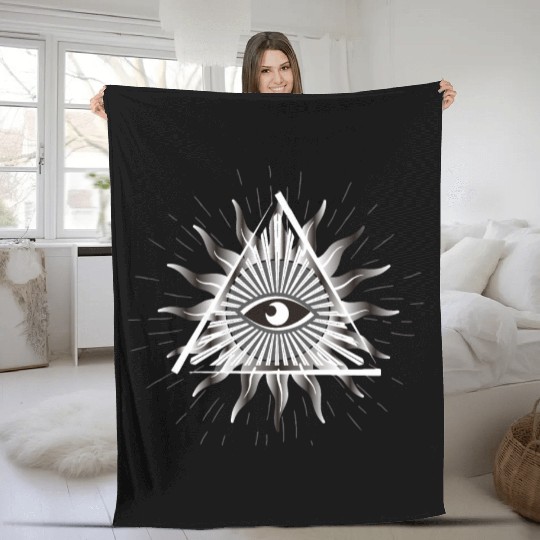 All Seeing Eye Tattoo Fleece Blankets
