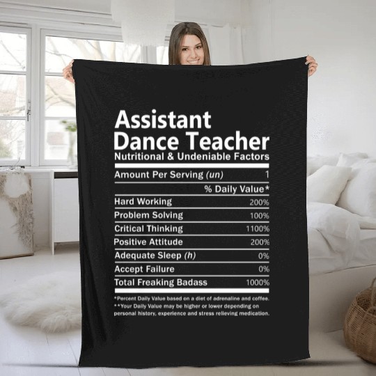 Assistant Dance Teacher Fleece Blankets - Nutritional And