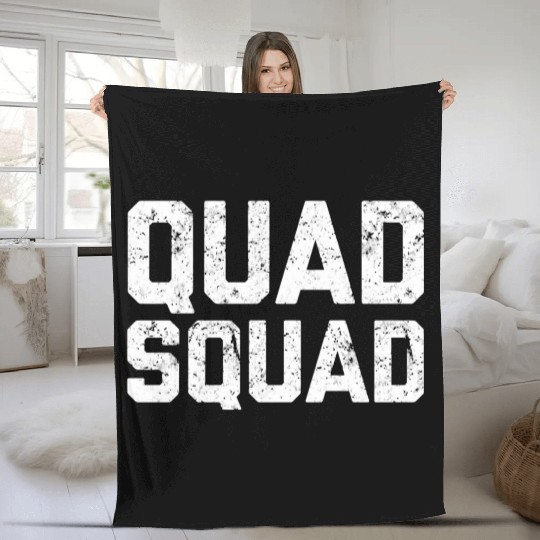 Quad Squad Leg Gym Workout Fleece Blankets