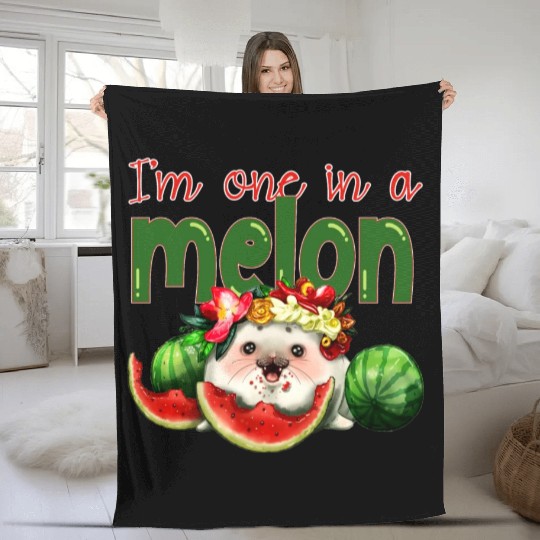 I'm one in a melon Fleece Blankets
