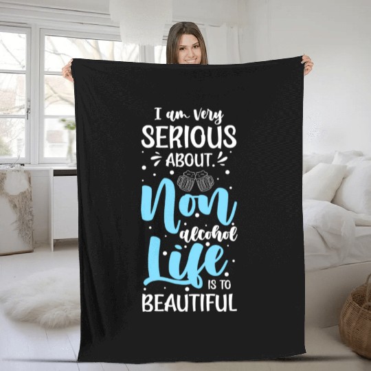 Alcohol Free Alcoholic Drunkards Fleece Blankets