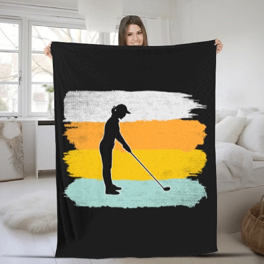golf retro Fleece Blankets