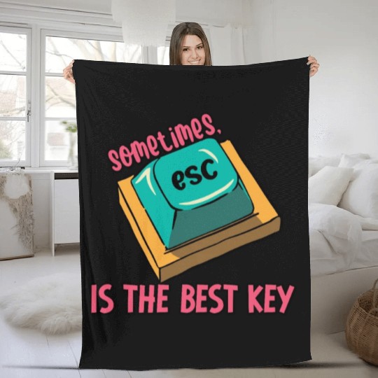 Software Engineer Computer Key Programming Fleece Blankets