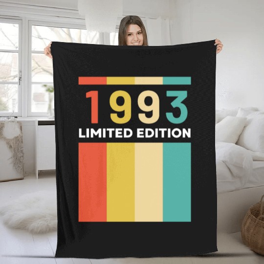 30 Years Vintage 1993 Retro 30th Birthday Fleece Blankets