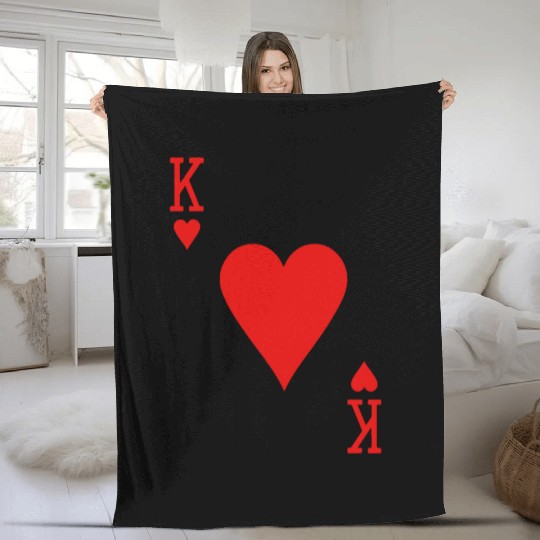 King Of Hearts Matching Couple Saint Valentine's D Fleece Blankets