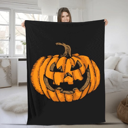 Pumpkin Halloween Fleece Blankets