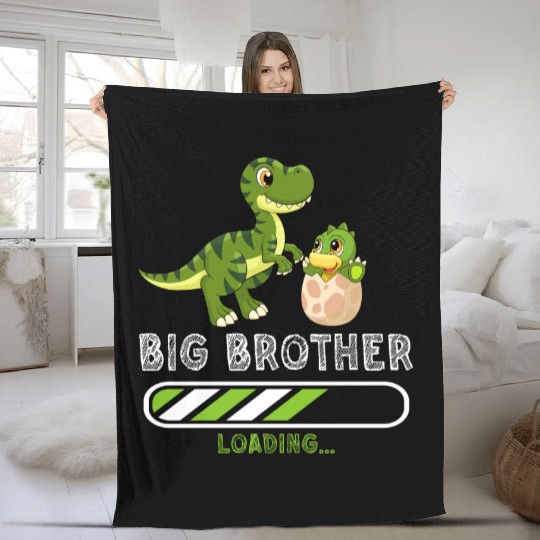 Big brother dinosaur Fleece Blankets