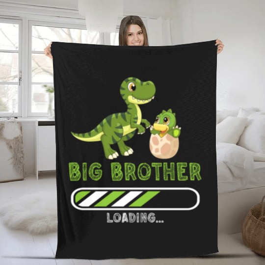 Big brother dinosaur Fleece Blankets
