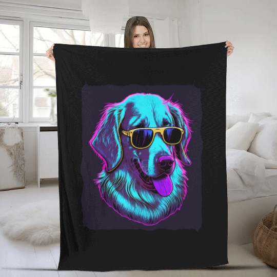 Golden Retriever Dog Fleece Blankets