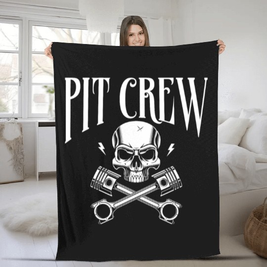 Drag Racing Race Car Pit Crew Fleece Blankets