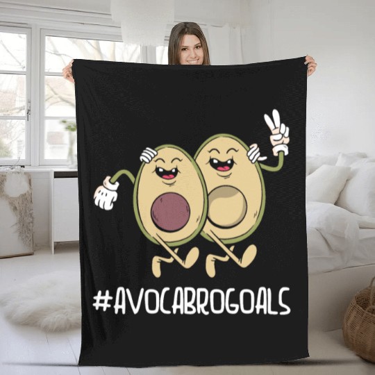 Sibling Big Brother Avocado Goals Hilarious Puns Fleece Blankets