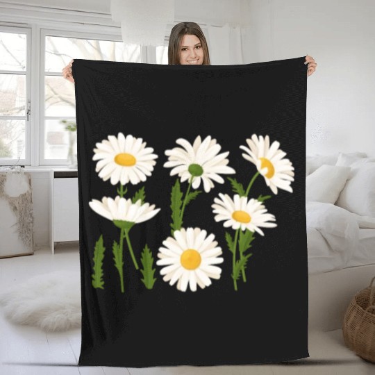 Marguerites Daisy Summer Daisies Flower Garden Fleece Blankets