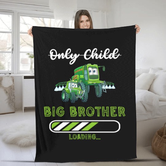 Big brother farmer tractor Fleece Blankets