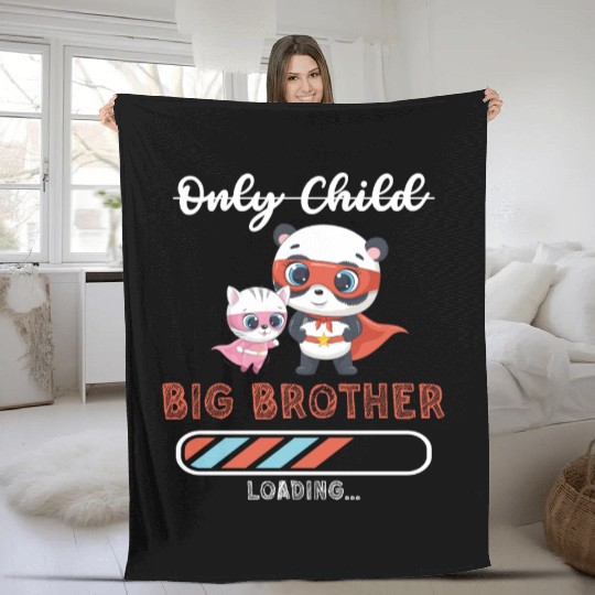 Big brother super hero panda cat Fleece Blankets