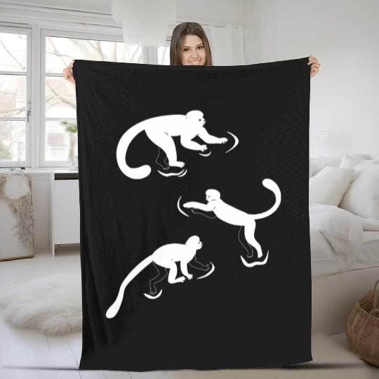 Chimpanzee Orangutan Monkeys - Cute Monkeys Fleece Blankets